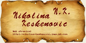 Nikolina Keskenović vizit kartica